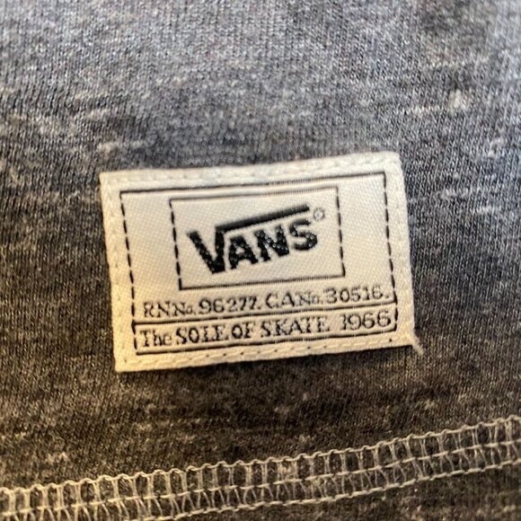 Vans Mens Henley Shirt XL Gray Heather Heritage Cotton Blend Casual - Picture 10 of 14